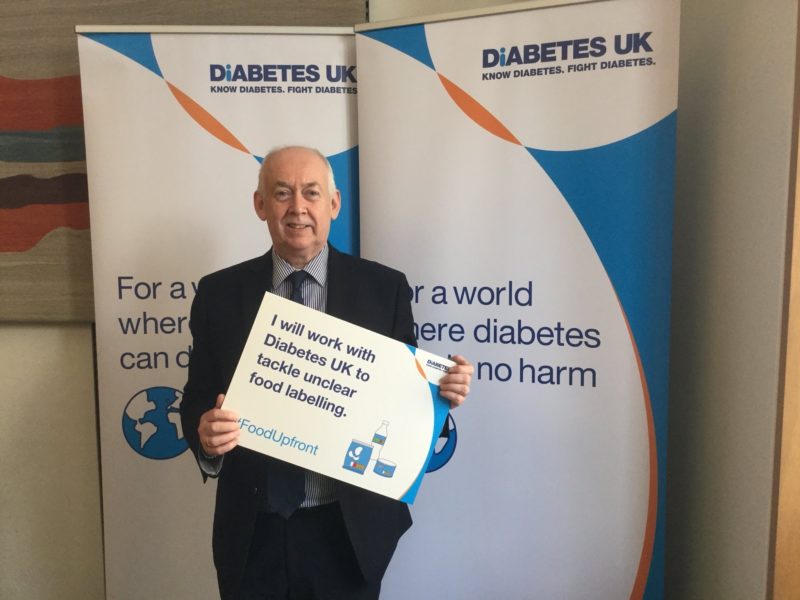 Giving my support to a Diabetes UK campaign for clearer food labelling