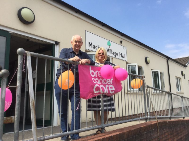 Wayne David with Val Davies, local organiser of Breast Cancer Care at the local fundraiser for the charity