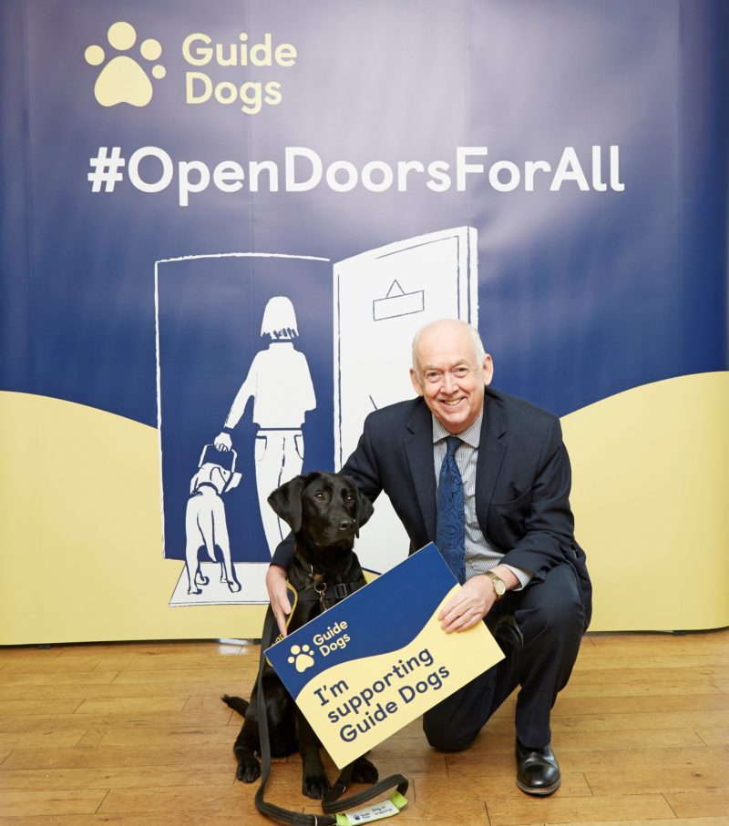 Wayne David MP with guide dog trainee 