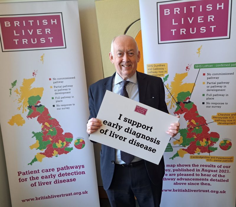 Wayne David at the drop-in clinic in the House of Commons and supporting the British Liver Trust