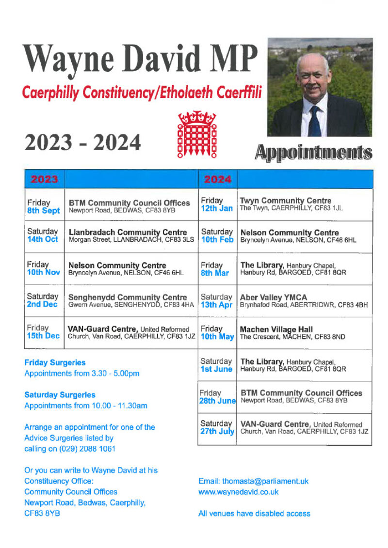 List of Wayne David MP